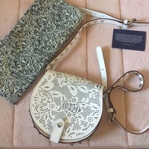 Rebecca Minkoff White Studded Crossbody Bag/Purse